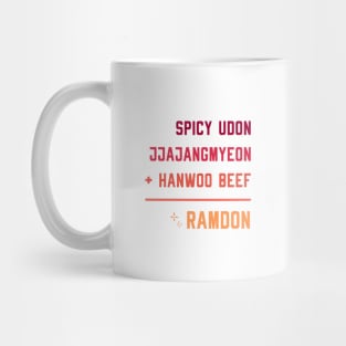 Spicy Udon Jjajangmyeon Hanwoo Beef Ramdon Parasite Mug